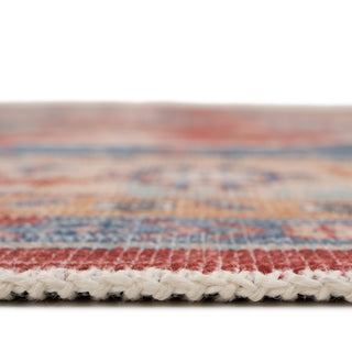 Washable Looped Red Vintage Rug - Anais