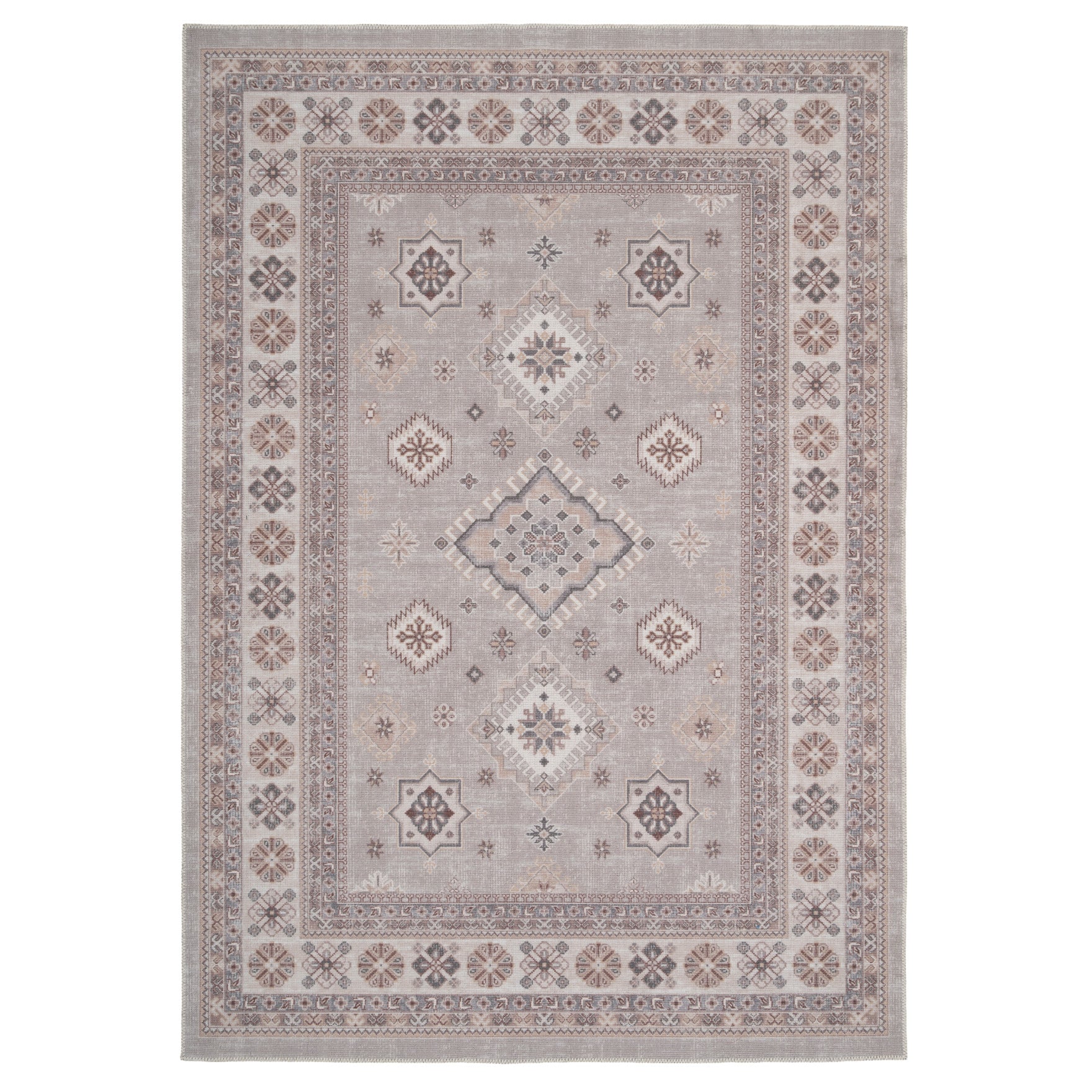 Washable Looped Grey Nordic Rug - Safi