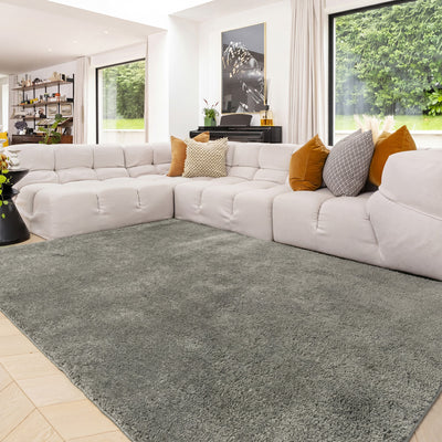 Premium Washable Shaggy Ash Grey Rug