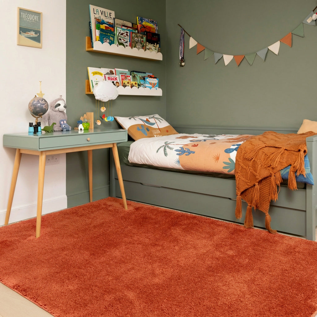 Cosy Washable Shaggy Terracotta