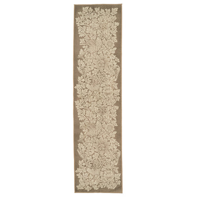 Washable Bird Anemone Taupe Runner - William Morris