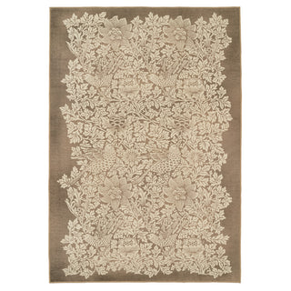 Washable Bird Anemone Taupe Rug - William Morris