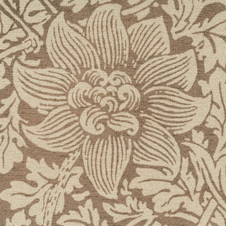 Washable Bird Anemone Taupe Indoor Doormat - William Morris