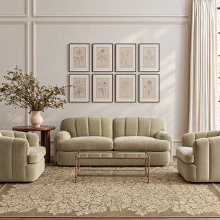 Washable Bird Anemone Taupe Rug - William Morris