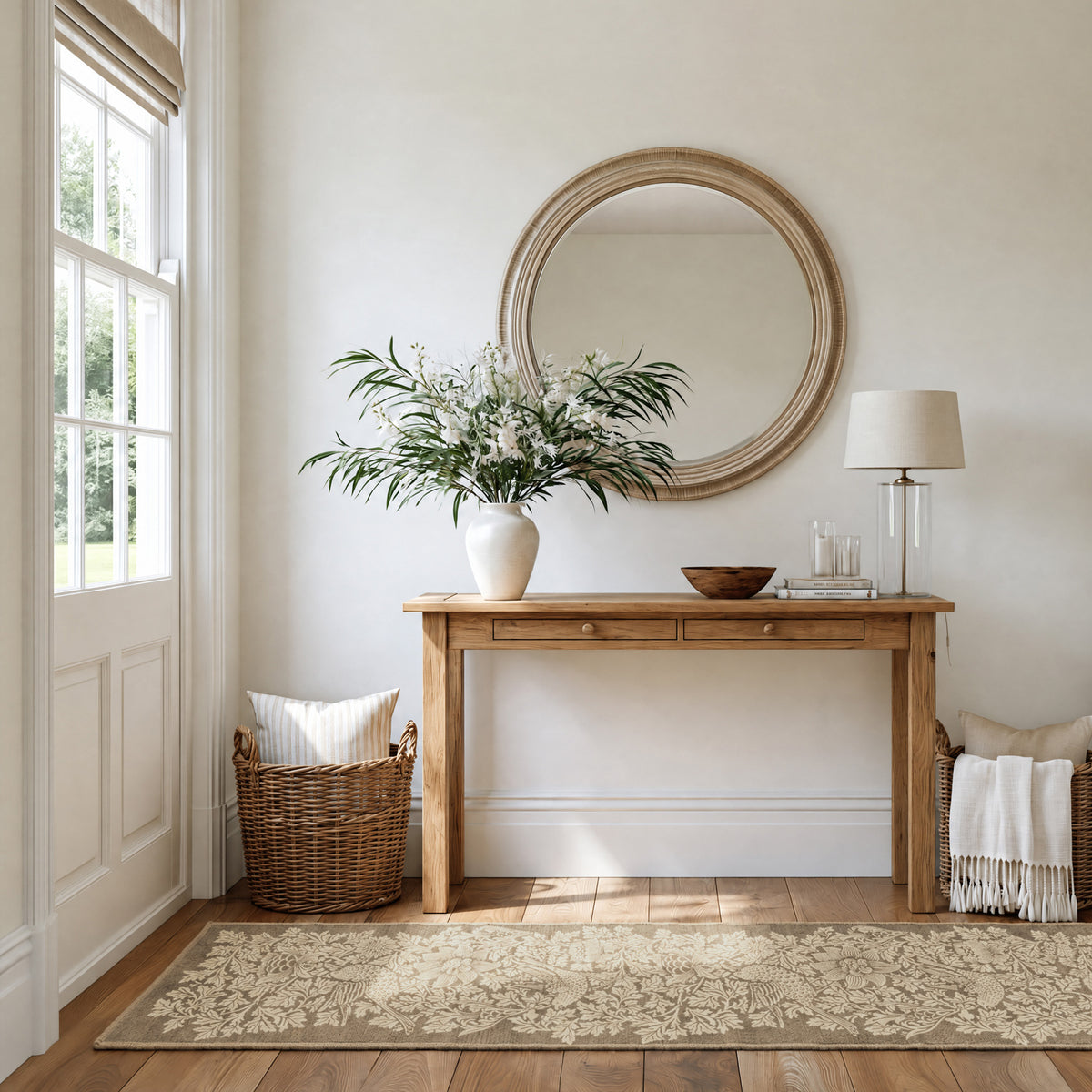 Washable Bird Anemone Taupe Rug - William Morris