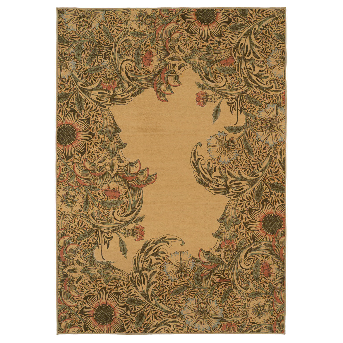 Washable Corncockle Beige Rug - William Morris