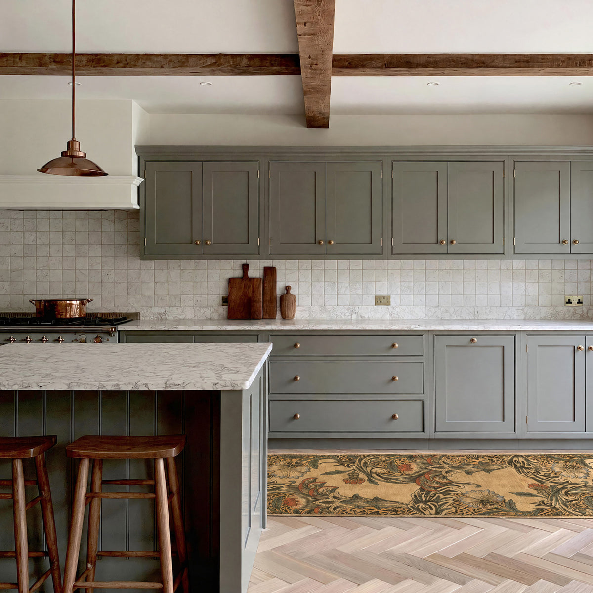 Washable Corncockle Beige Runner - William Morris