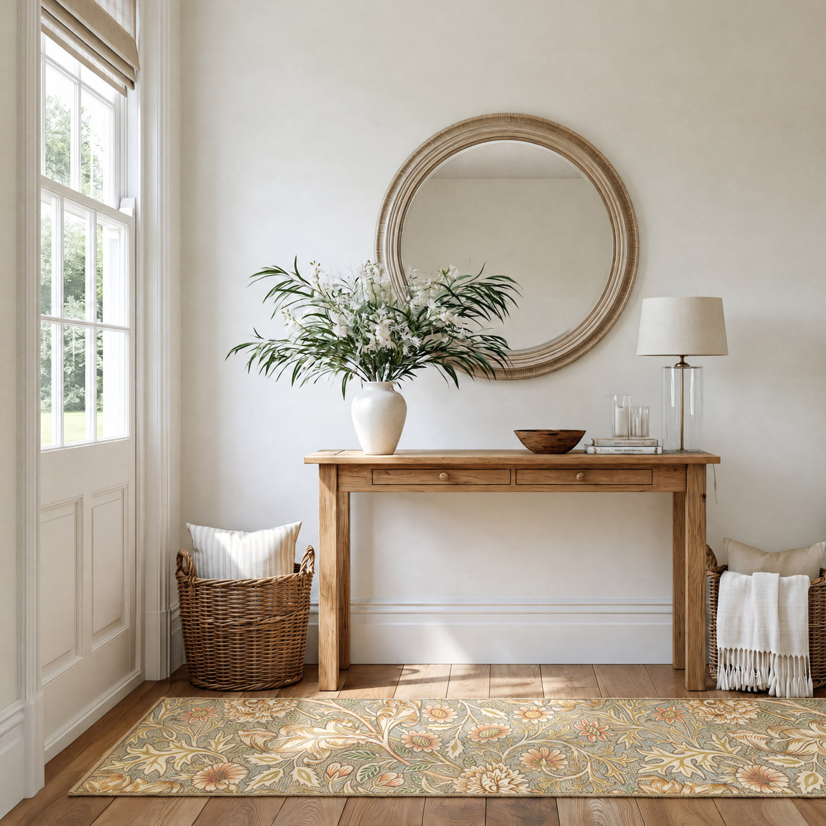 Washable Double Bough Blue Rug - William Morris
