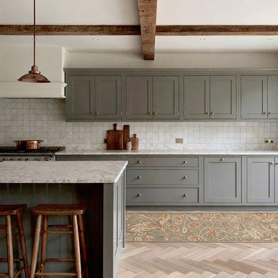 Washable Double Bough Blue Runner - William Morris