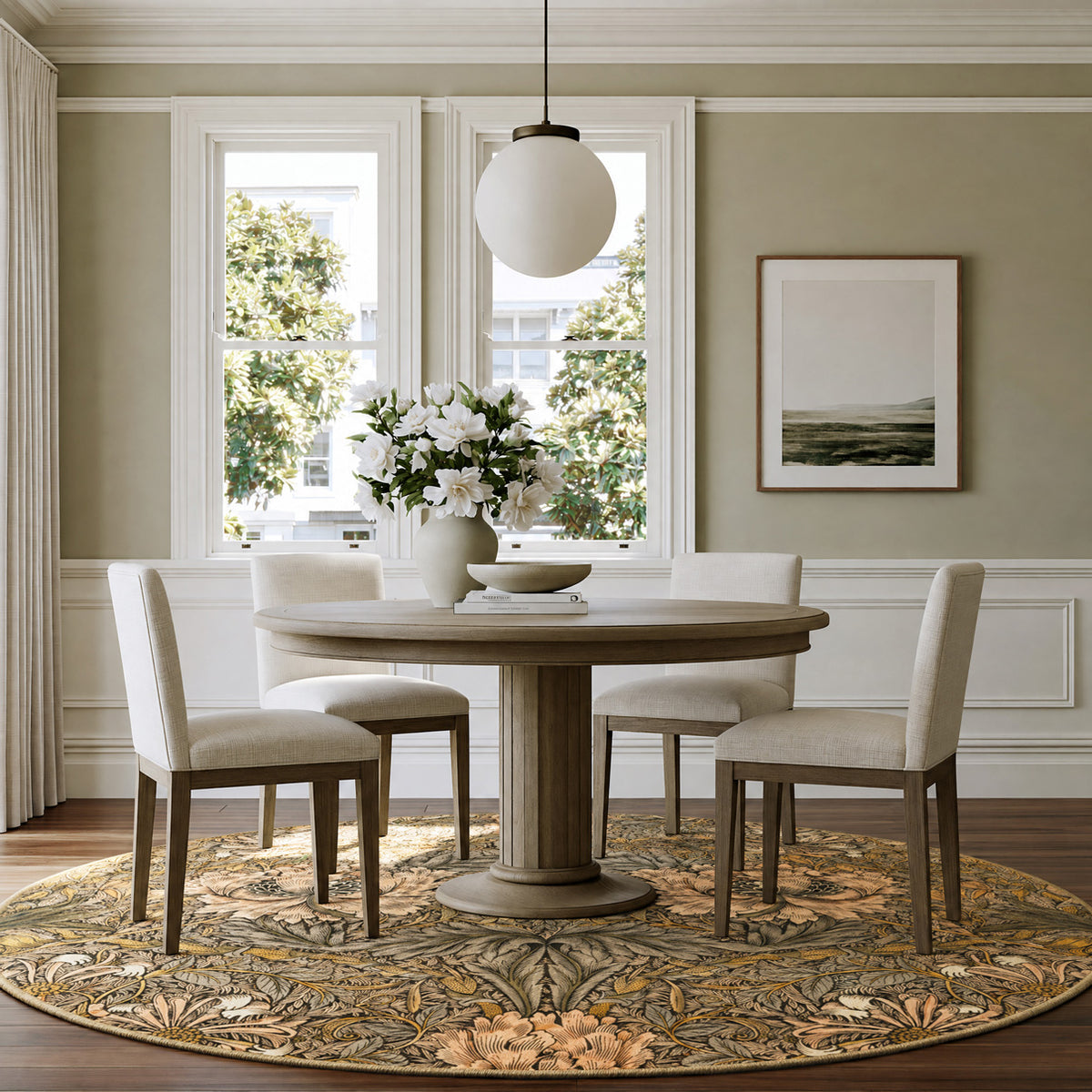 Washable Honeysuckle Golden Rug - William Morris