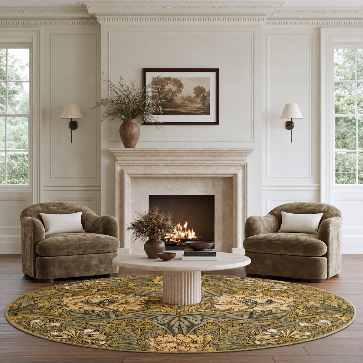 Washable Honeysuckle Golden Circle - William Morris