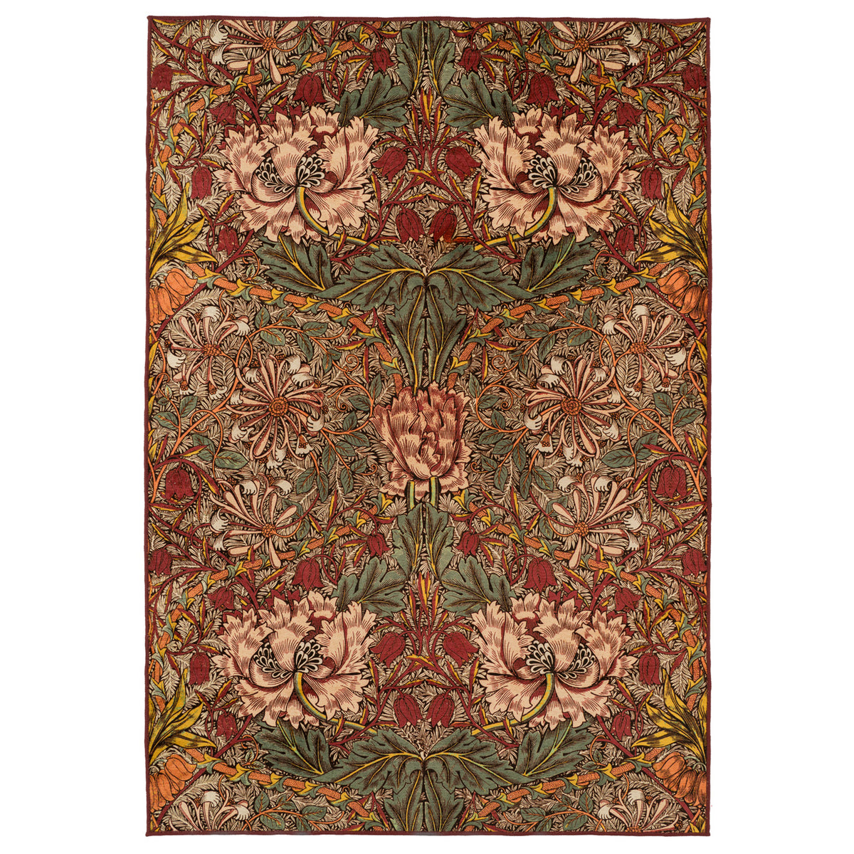 Washable Honeysuckle Pink Rug - William Morris