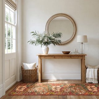 Washable Honeysuckle Pink Rug - William Morris