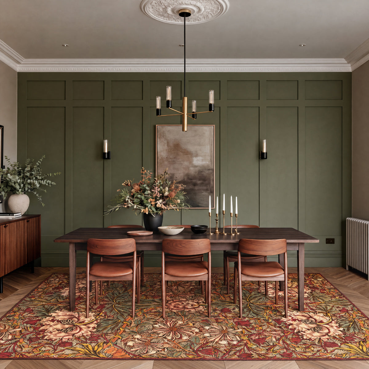 Washable Honeysuckle Pink Rug - William Morris