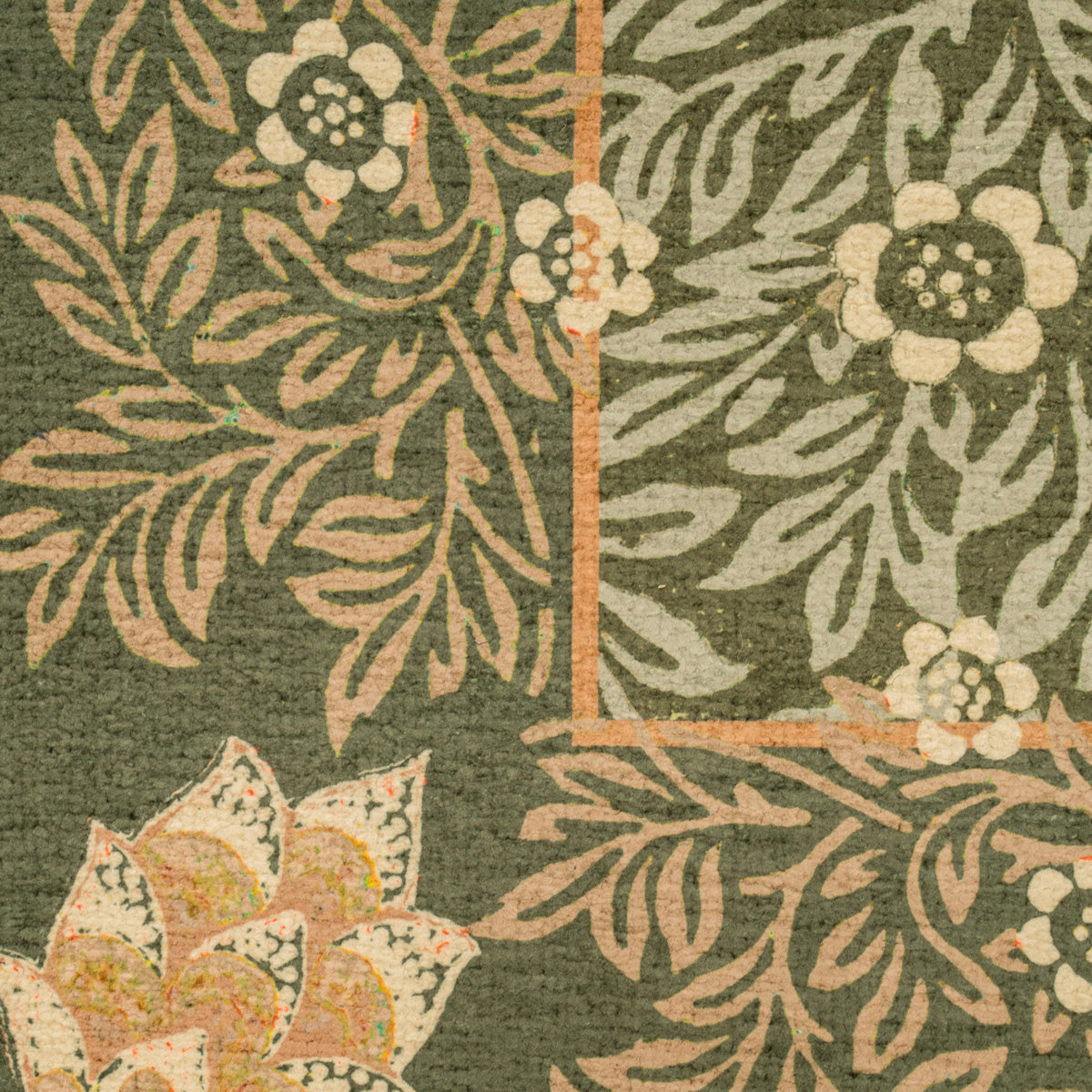 Washable Pomegranate Green Circle - William Morris