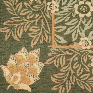 Washable Pomegranate Green Kitchen Mat - William Morris