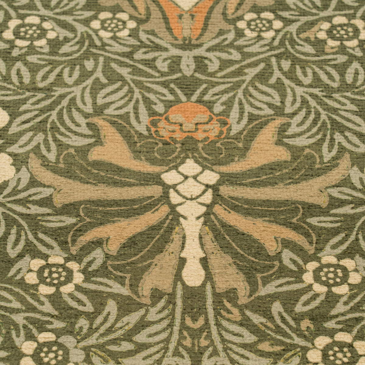 Washable Pomegranate Green Runner - William Morris