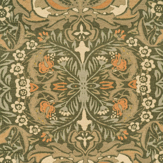 Washable Pomegranate Green Indoor Doormat - William Morris