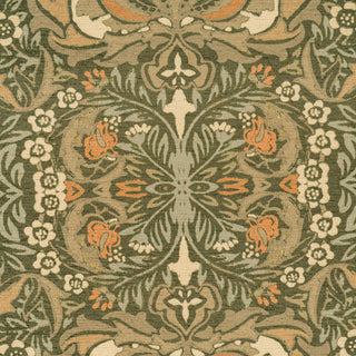 Washable Pomegranate Green Runner - William Morris