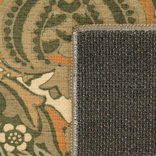 Washable Pomegranate Green Rug - William Morris