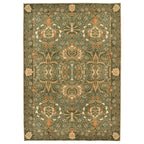 Washable Pomegranate Green Rug - William Morris