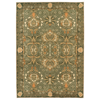 Washable Pomegranate Green Rug - William Morris