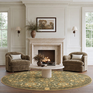 Washable Pomegranate Green Circle - William Morris