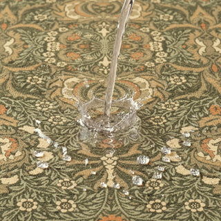Washable Pomegranate Green Rug - William Morris