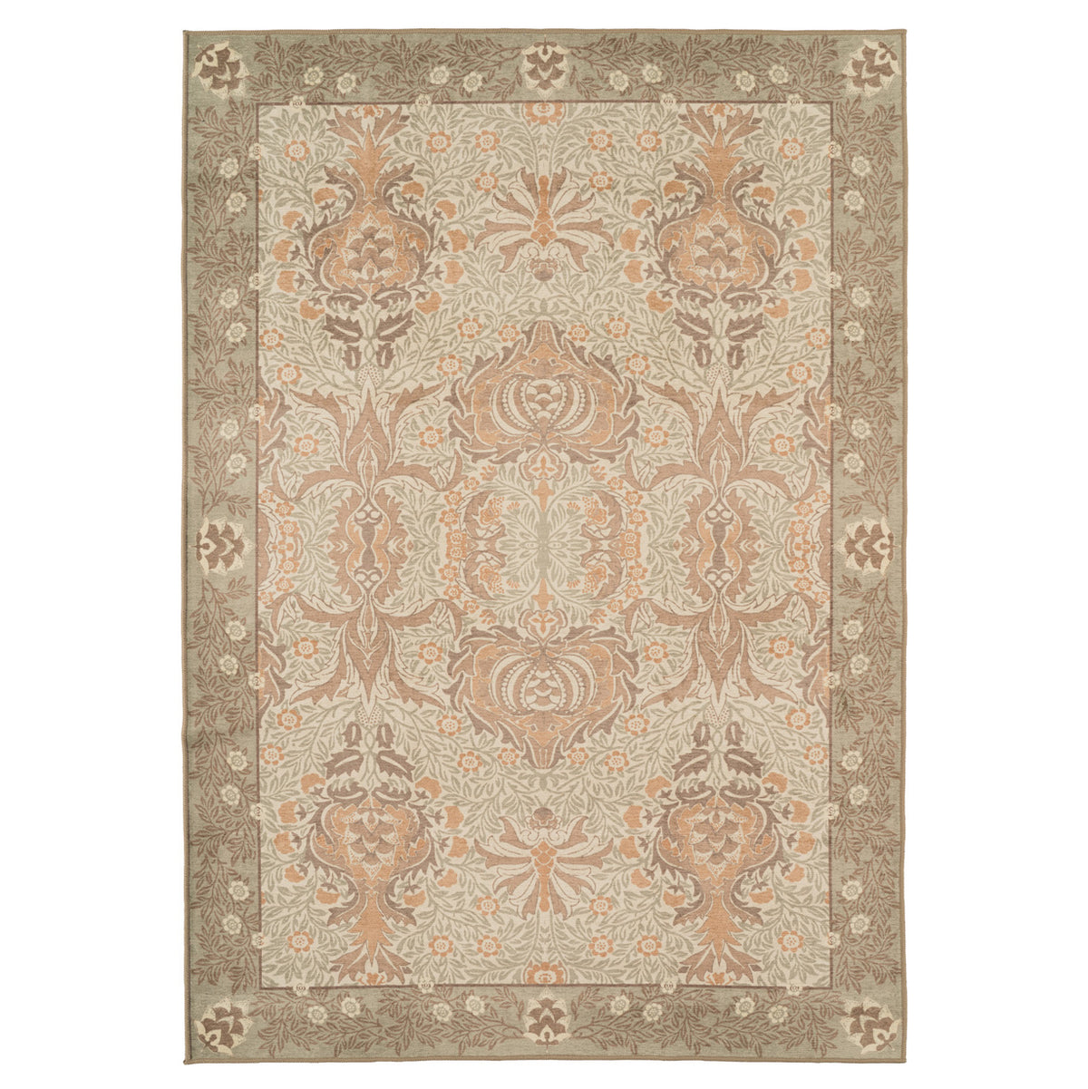 Washable Pomegranate Sage Rug - William Morris