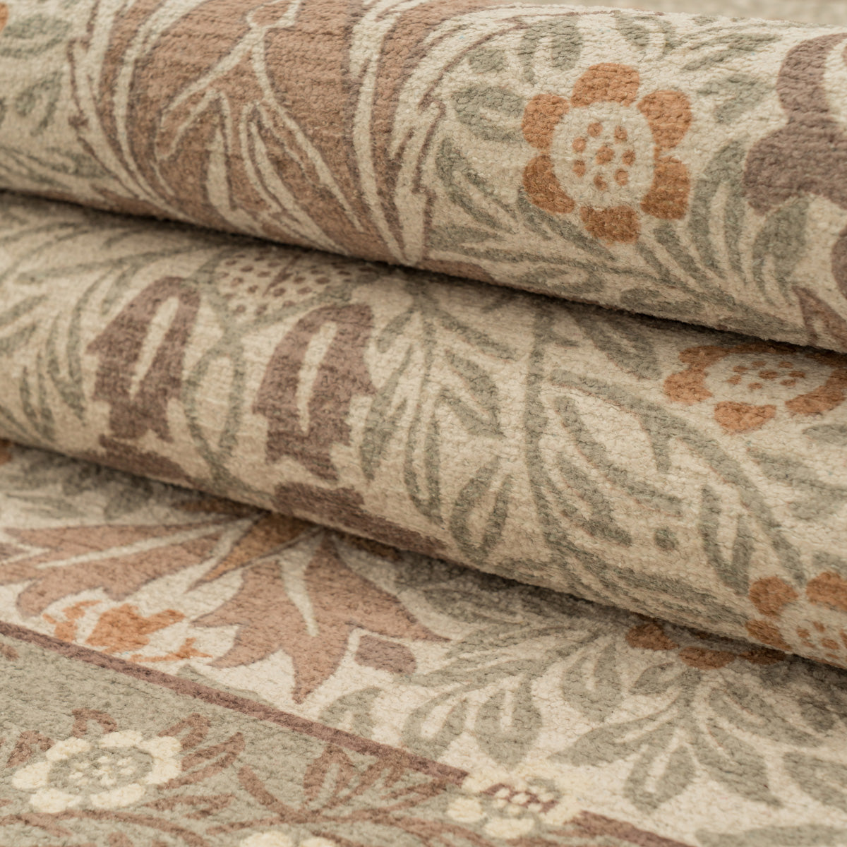 Washable Pomegranate Sage Runner - William Morris