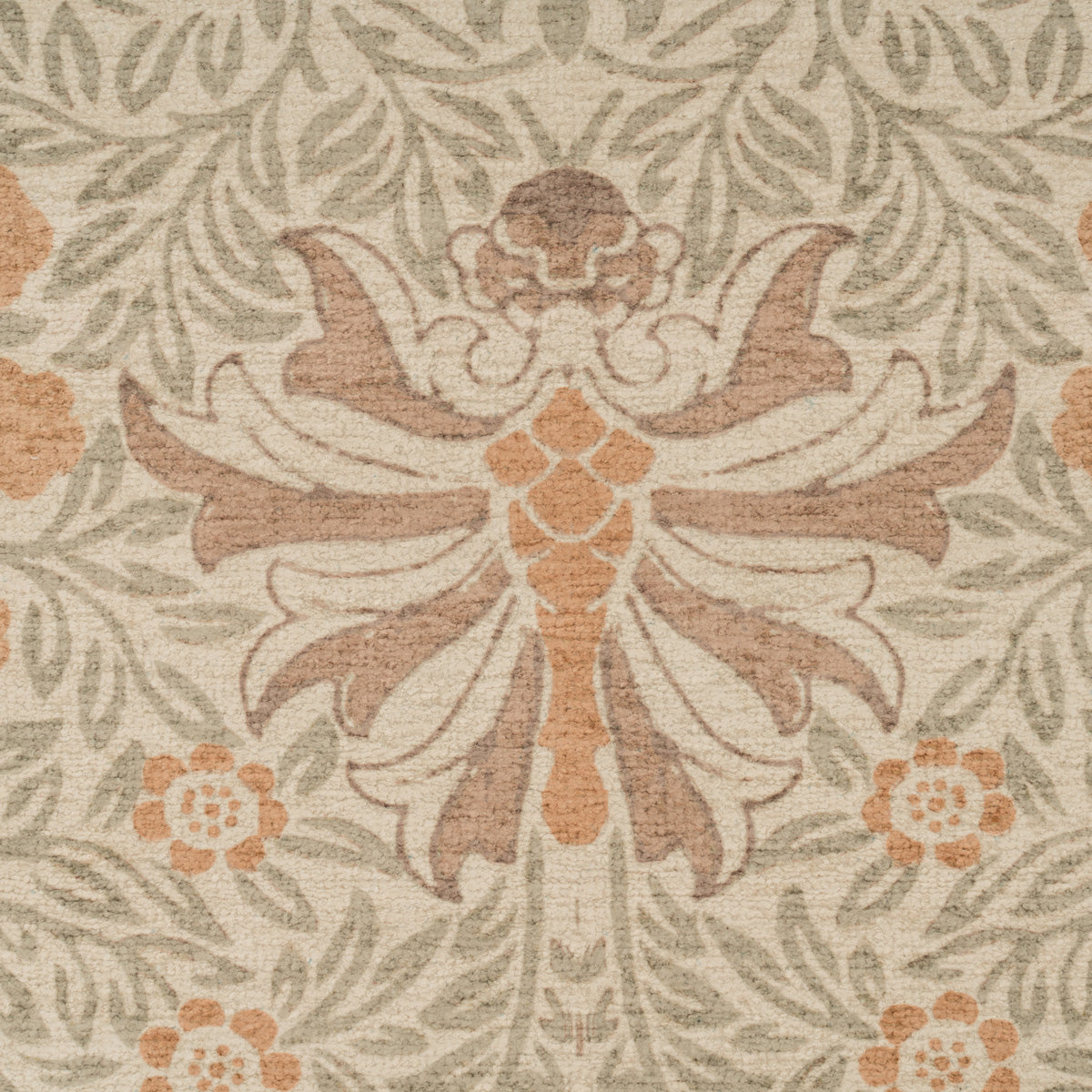 Washable Pomegranate Sage Runner - William Morris