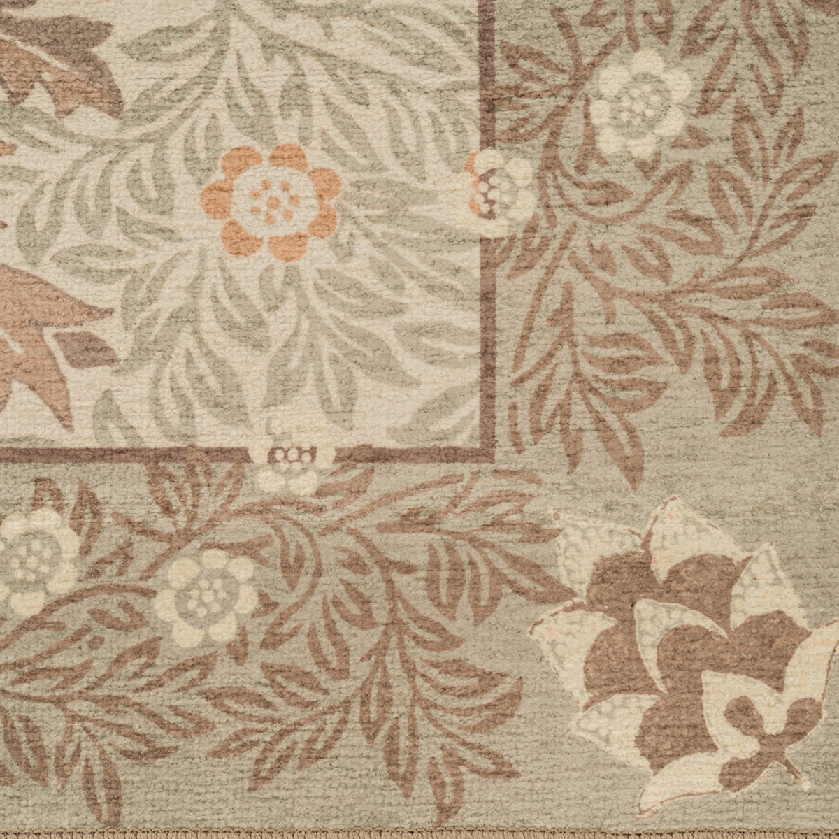 Washable Pomegranate Sage Rug - William Morris