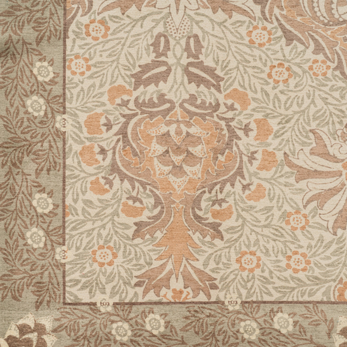 Washable Pomegranate Sage Indoor Doormat - William Morris