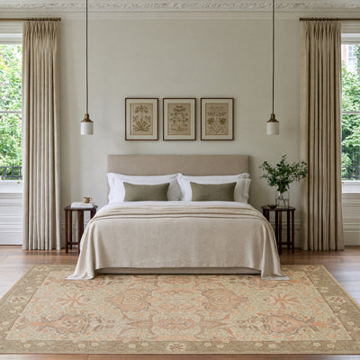 Washable Pomegranate Sage Rug - William Morris