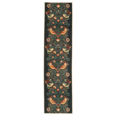 Washable Strawberry Thief Navy Runner - William Morris