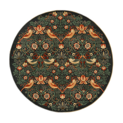 Washable Strawberry Thief Navy Circle - William Morris
