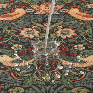 Washable Strawberry Thief Navy Rug - William Morris