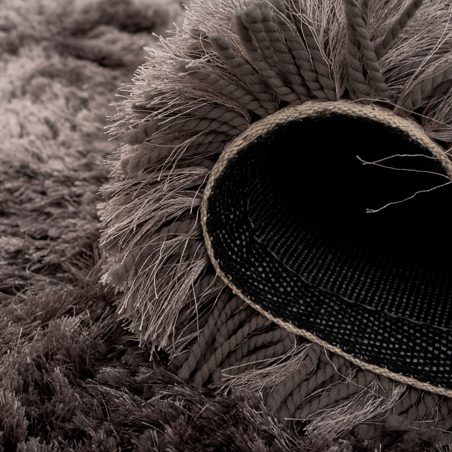 Plush Soft Grey Shaggy Area Rug - Zia