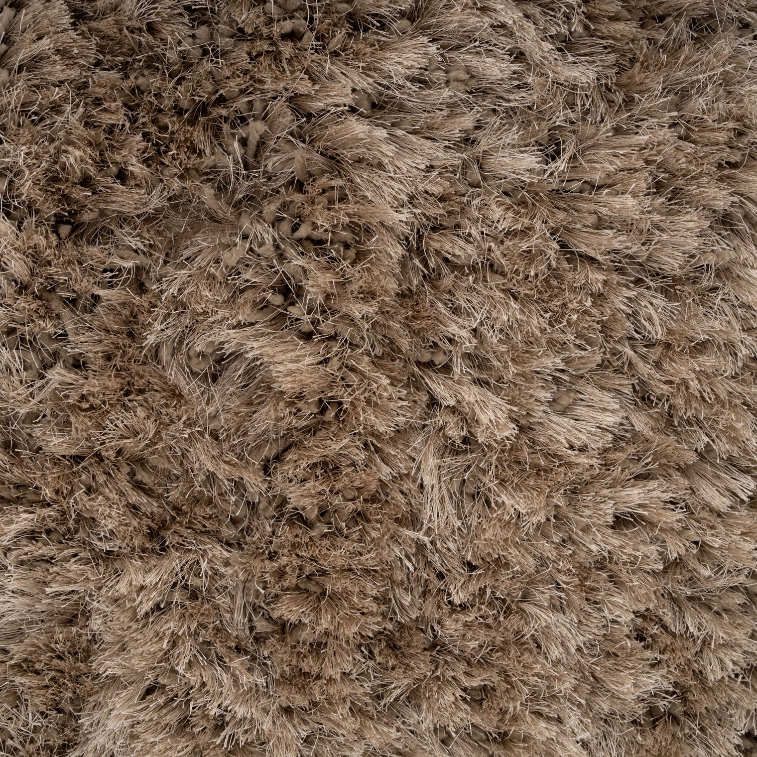 Plush Silver Grey Shaggy Circle Rug
