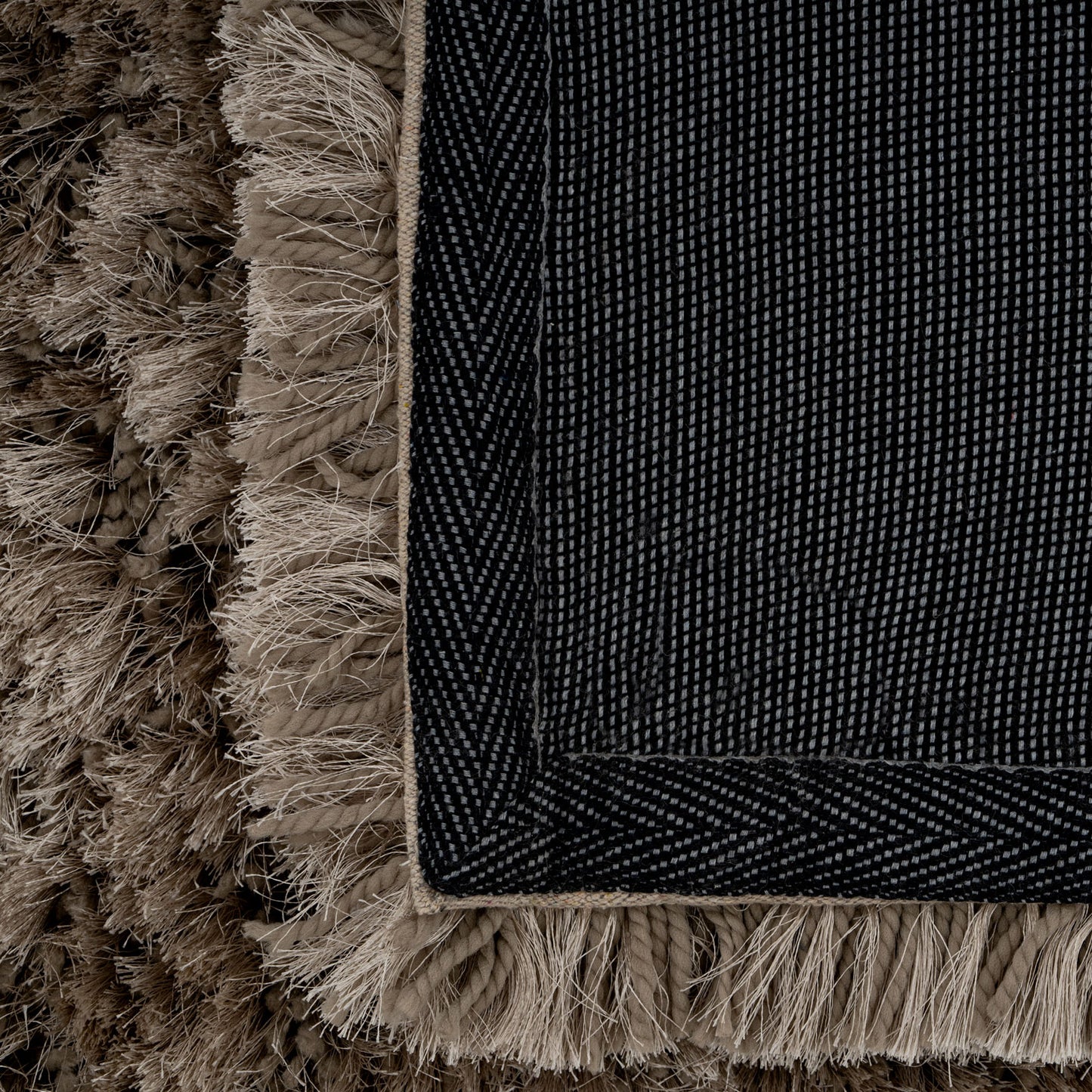 Plush Soft Greige Shaggy Rug - Zia | Shaggy Rugs | Kukoon Rugs Online