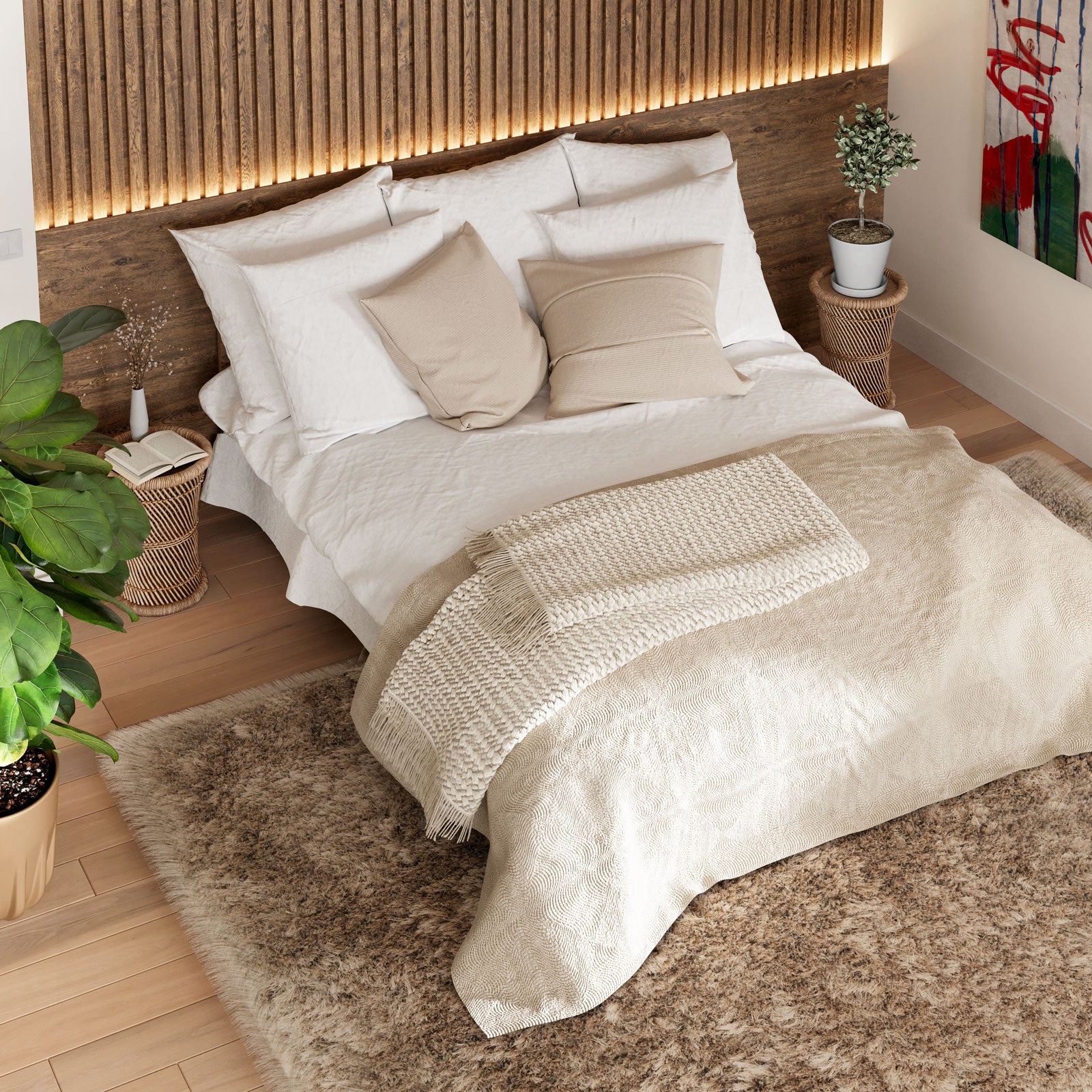 Plush Soft Greige Shaggy Rug - Zia – Kukoon Rugs Online