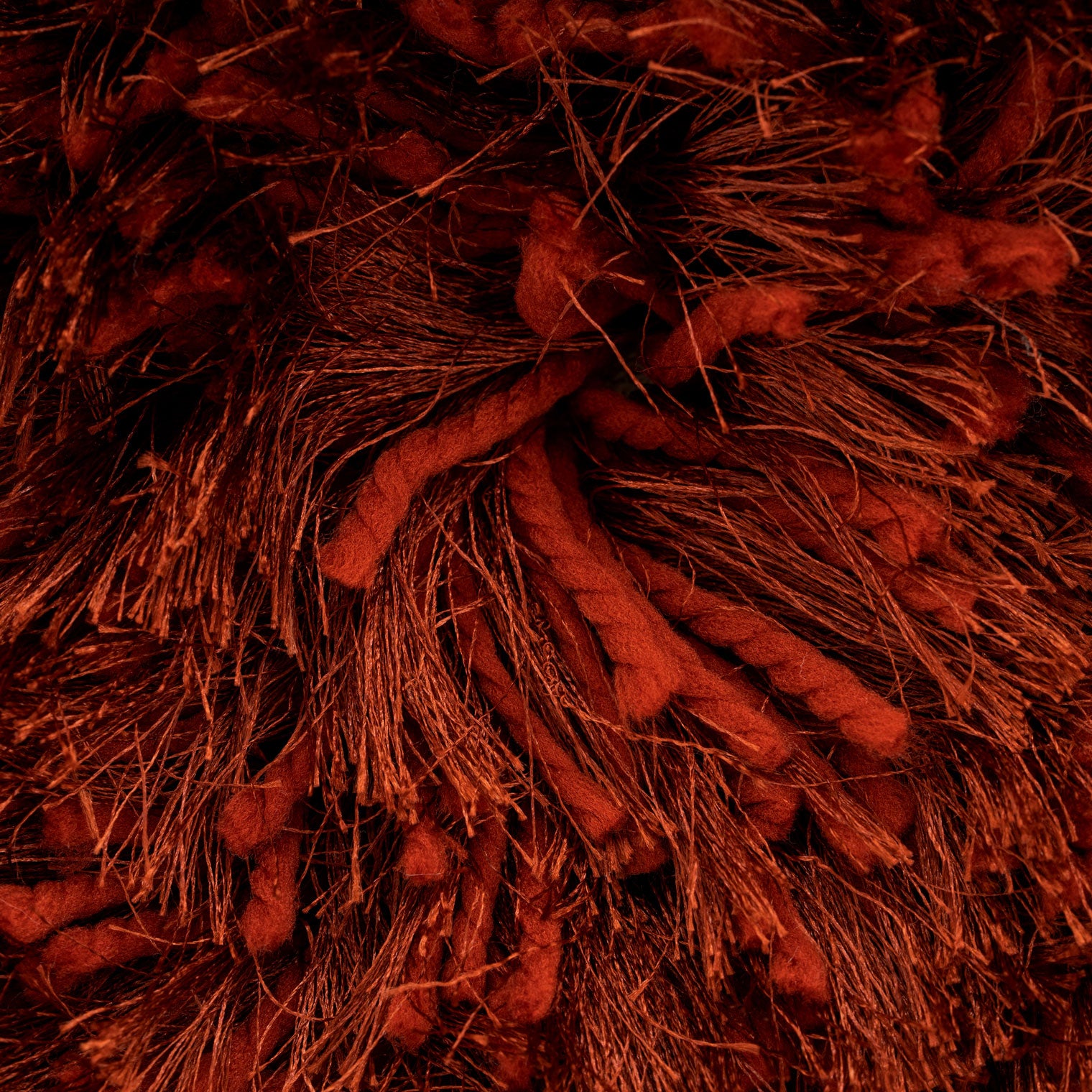 Plush Soft Rust Orange Shaggy Rug - Zia | Shaggy Rugs | Kukoon Rugs Online