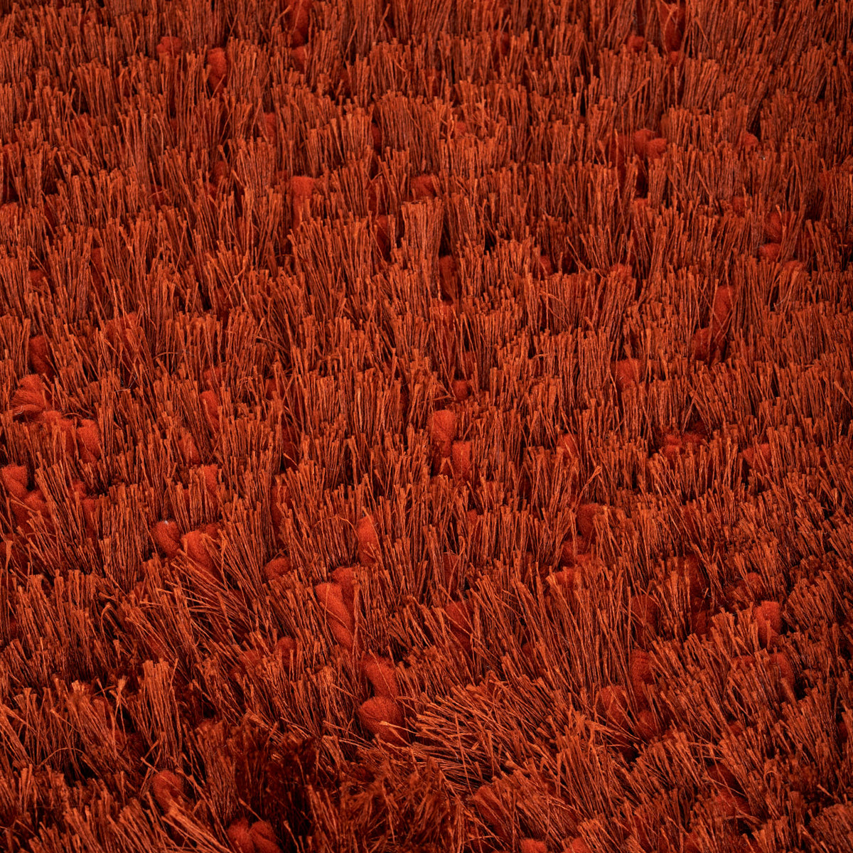 Plush Soft Rust Orange Shaggy Rug - Zia