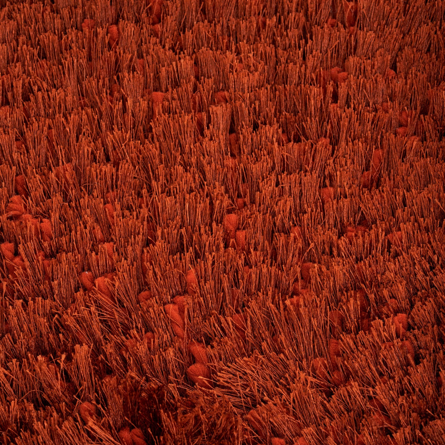 Plush Soft Rust Orange Shaggy Rug - Zia