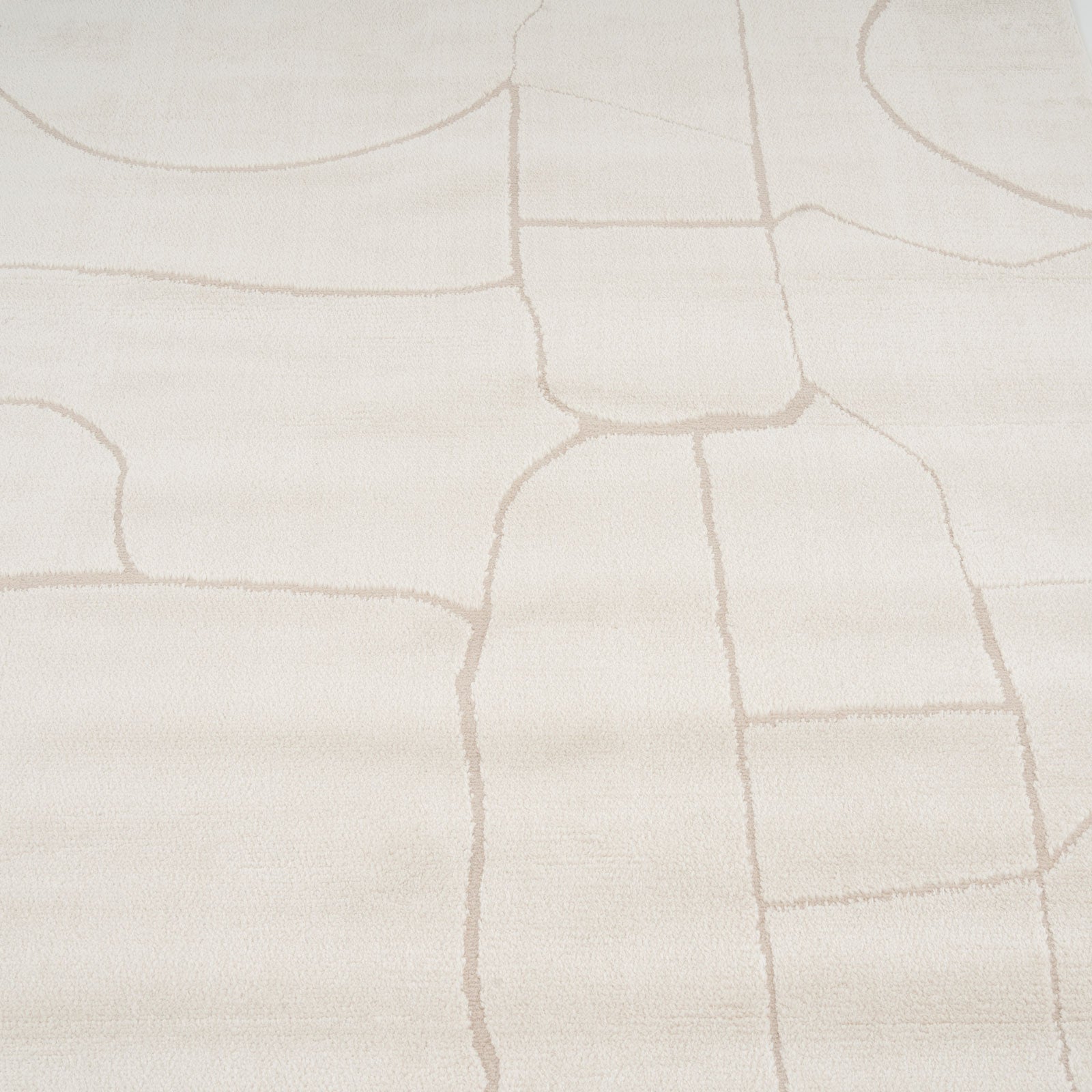 Soft Cream Abstract Rug - Aura