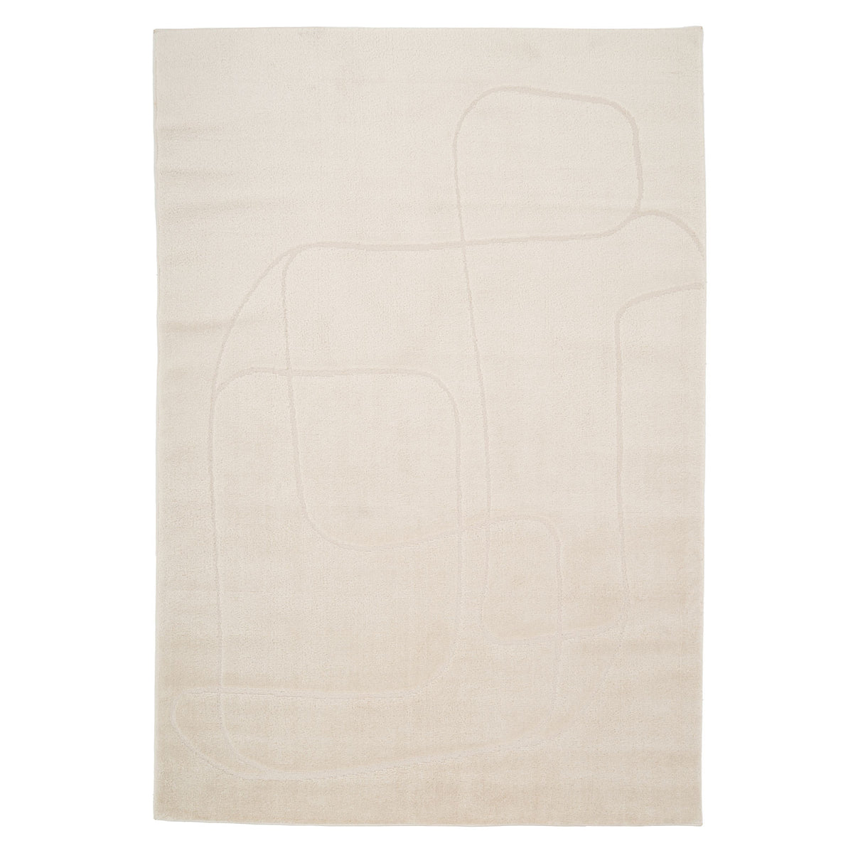 Soft Cream Scribble Rug - Zola