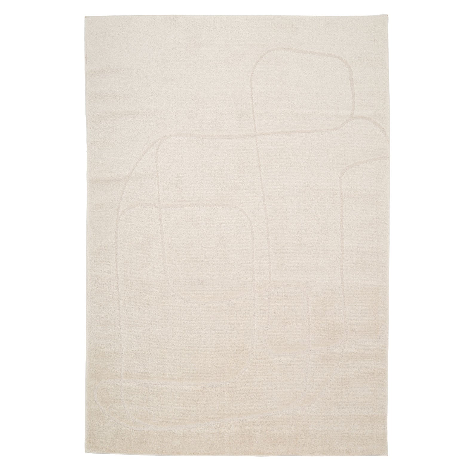 Soft Cream Scribble Rug - Zola