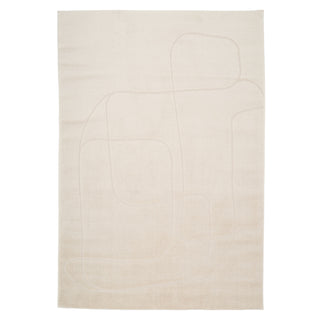 Soft Cream Scribble Rug - Zola