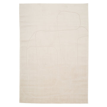 Soft Cream Scribble Rug - Zola