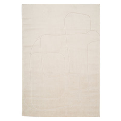 Soft Cream Scribble Rug - Zola